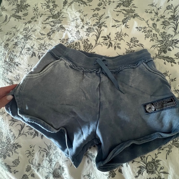 Blue Alphalete Very Terry Cotton Shorts - Picture 2 of 4